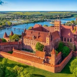 Puzzle 500 Teile - Blick auf die Burg Malbork, Polen