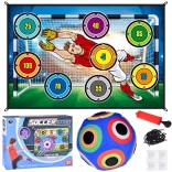 Set für Fußballspiel mit Zielscheibe und leuchtendem Ball