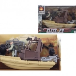 Kriegsschiff mit Soldat und Zubehör