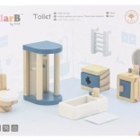 Viga PolarB Holz-Möbelset für Puppenhaus – Badezimmer
