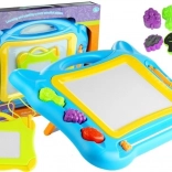 Große magnetische Zeichentafel 2-in-1 mit Stempeln und Mini-Tafel