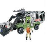 Dinosaurierjäger-Soldat – Set mit Lastwagen und Käfig 40 cm