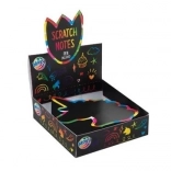 Kratzelblock mit 75 Blättern und Stift 9 × 9 cm