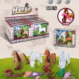 Pferdespielzeug mit Kamm und Zubehör, Set