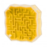 Logikspiel Labyrinth mit Kugel Gelb