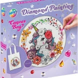Diamantmalerei – Stofftasche Einhorn 25 × 31 cm