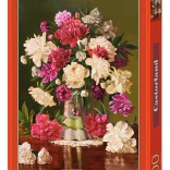 Puzzle 500 Teile Schöne Pfingstrosen in einer Vase