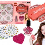 Haarset mit Diamanten und Glitzer