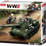 Sluban WWII Sowjetische Selbstfahrlafette SU-85 Jagdpanzer