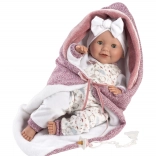 Llorens New Born blinzelnde realistische Puppe mit Geräuschen 42 cm