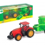 Traktor mit Anhänger auf Schwungrad