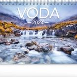 Tischkalender Wasser 2024, tschechisch-slowakisch, 23,1 × 14,5 cm