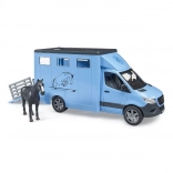 Bruder Mercedes‑Benz Sprinter Pferdetransporter mit Figur