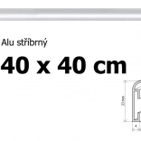 Aluminiumrahmen Silber 40x40 cm