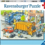 Ravensburger Puzzle Müllwagen und Abschleppwagen 2x24 Teile