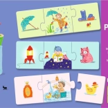 Djeco Puzzle Trio Mein Tag 8×3 Teile