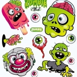 Bügelbilder Zombie zu Halloween – kleiner Bogen