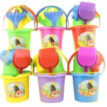 Sandspiel-Set mit Motiv – Eimer, Schaufel, Harke und Gießkanne