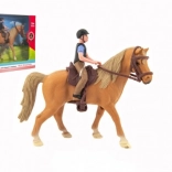 Plastikpferd mit Jockey – Reitset für Kinder 15 cm