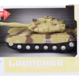 Beiger batteriebetriebener Panzer mit Licht und Sound
