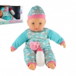 Babypuppe 40 cm mit weichem Körper, Fläschchen und Schnuller