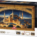Puzzle mit Rahmen und Kleber 3-in-1 Hagia Sophia 1000 Teile