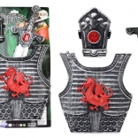 Ritterkostüm mit Rüstung, Schwert und Beinschiene für Kinder