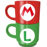 Set aus Keramiktassen Super Mario Mario und Luigi