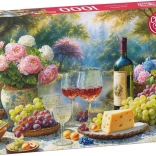 Puzzle Wein-Stillleben mit Trauben 1000 Teile