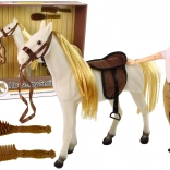 Reiterpuppe mit weißem Pferd