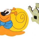 Holzdekor-Magnet Schnecke