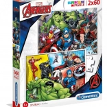 Puzzle 2x60 Teile Super Kolor - Avengers