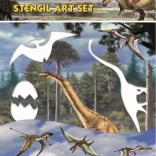 Lustige Dinosaurier-Schablonen