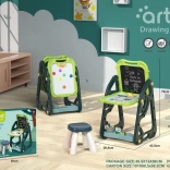 Multifunktionale Kindertafel 3+ magnetisch + Kreidetafel + Hocker + Schreibwaren