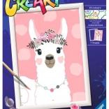 CreArt Malen nach Zahlen – Lama, kein Drama 18 × 24 cm