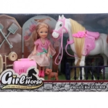 Puppe und Pferd mit Zubehör