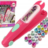 Haarschmuck-Set mit Applikator und Perlen 24 Stk