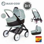 Kombikinderwagen für Puppen MAXI-COSI 3-in-1 türkis-grau