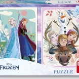 Puzzle Die Eiskönigin: Anna und Elsa 2x77 Teile