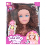 Frisierkopf Brünette für Kinderfrisuren mit Zubehör