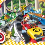 Clementoni Puzzle Mickey und die Flitzer – Rennen, 15 Teile