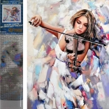 Norimpex Diamant-Malerei Geigerin 30x40 cm