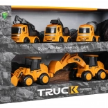 Set aus fünf Baufahrzeugen für Kinder