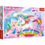 Einhorn-Puzzle 100 Teile – In der kristallinen Welt der Einhörner Trefl