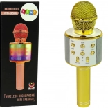 Kabelloses USB-Mikrofon Lautsprecher Karaoke Aufnahme Modell WS-858 Gold
