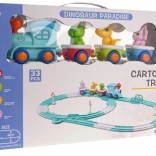 Interaktive Eisenbahn – Fröhlicher Dinosaurier, 33 Teile
