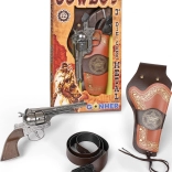Cowboy-Spielset mit Revolver und Sheriffstern