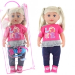 Blonde Puppe 45 cm mit Fläschchen