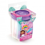 Set mit Knetmasse Gabis Katzenhaus Meine Regenbogenkreationen – lila Becher