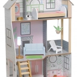 KidKraft Alina Puppenhaus – dreistöckiges Holzhaus mit Möbeln